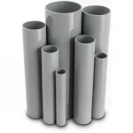 مواسير UPVC ضغط اسمي 16/20 بار قطر خارجي 160 مم سمك 11.9 مم لون رمادي