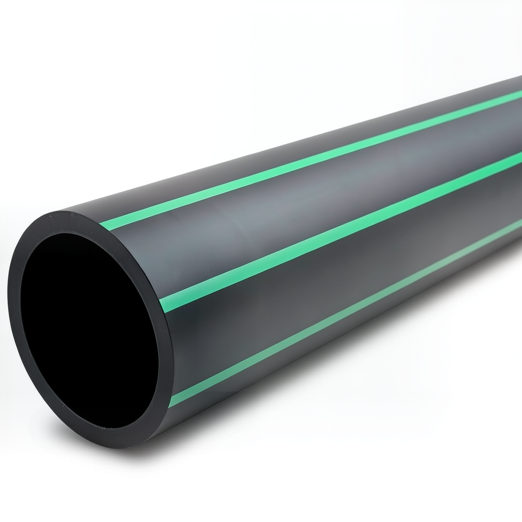 مواسير HDPE الراجحي قطر خارجي 50 مم سمك 3 مم أسود مع خطوط خضراء