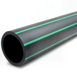 Al-Rajhi HDPE Pipes Outside Diameter 50 mm Thickness 3 mm Black with Green Stripes