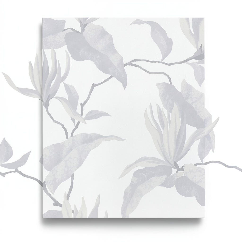 Floral Wall Decoration 10m x 0.53m Pale Gray, Model 440423