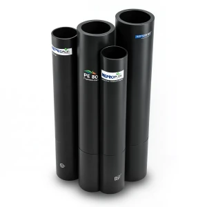 مواسير HDPE PE 80 ضغط 4 بار قطر خارجي 500 مم سمك 15.3 مم لون أسود | نيبروبلاست