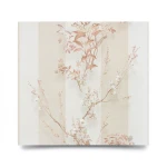 Italian Wallpaper Floral Design 10m x 1.06m Beige Color, Model 3022