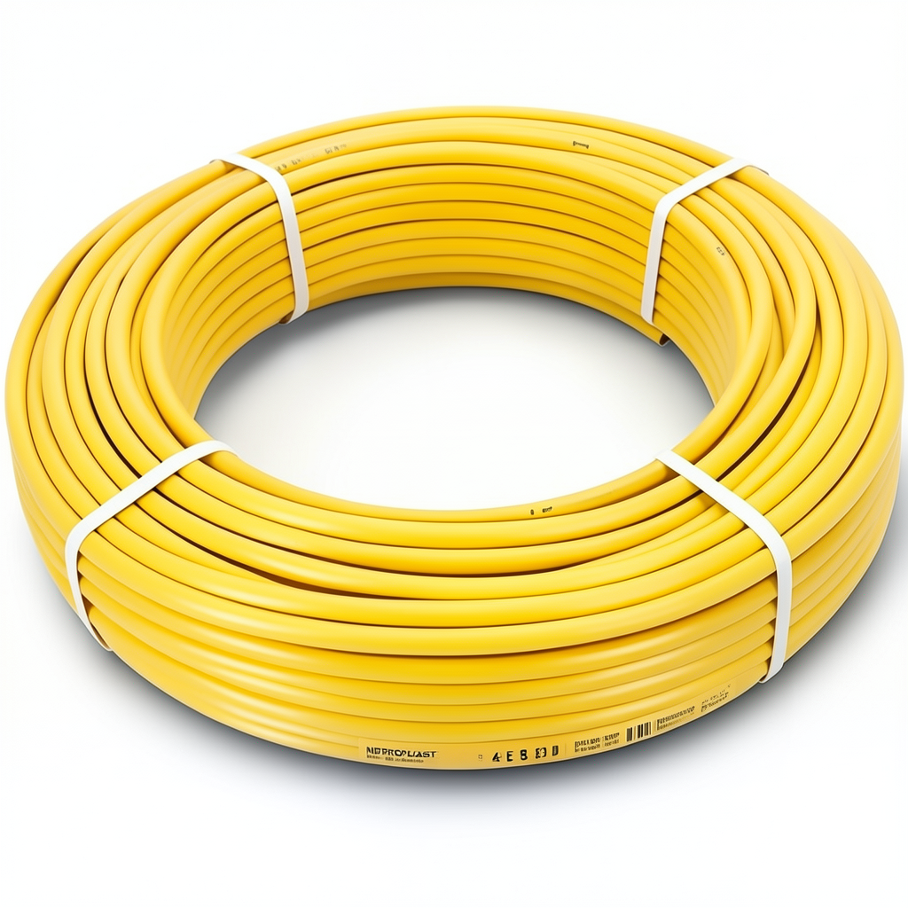 أنابيب HDPE PE 80 ضغط 4 بار قطر خارجي 63 مم سمك 2.0 مم لون أصفر | نيبروبلاست