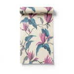 German Floral Wall Covering 10m x 0.53m Beige, Model 440416