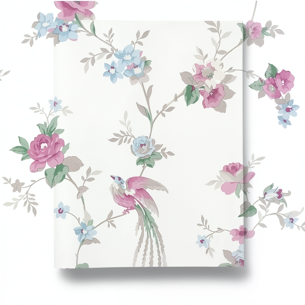 German Floral Wall Covering 10m x 0.53m Multicolor, Model 440607