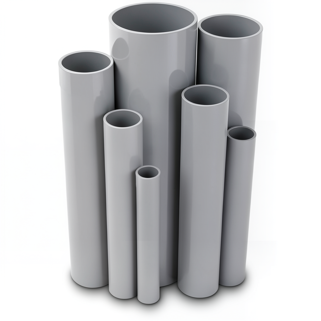 UPVC Pipes Nominal Pressure 6/20 Bar Outside Diameter 225 mm Thickness 5.6 mm Gray