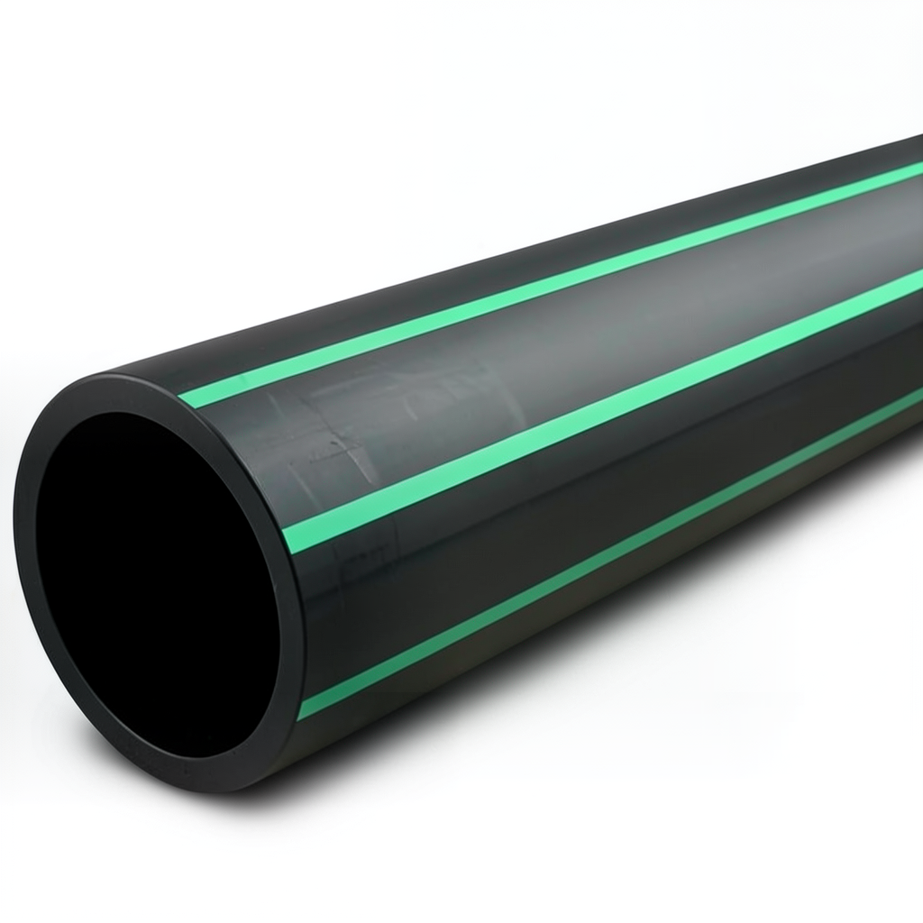 مواسير HDPE الراجحي قطر خارجي 50 مم سمك 3 مم أسود مع خطوط خضراء