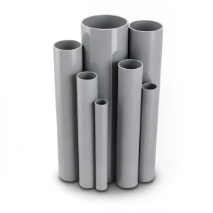 مواسير UPVC ضغط اسمي 10/20 بار قطر خارجي 250 مم سمك 11.9 مم لون رمادي