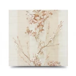 Italian Wallpaper Floral Design 10m x 1.06m Beige Color, Model 3022
