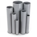 مواسير UPVC ضغط اسمي 16/20 بار قطر خارجي 200 مم سمك 14.9 مم لون رمادي