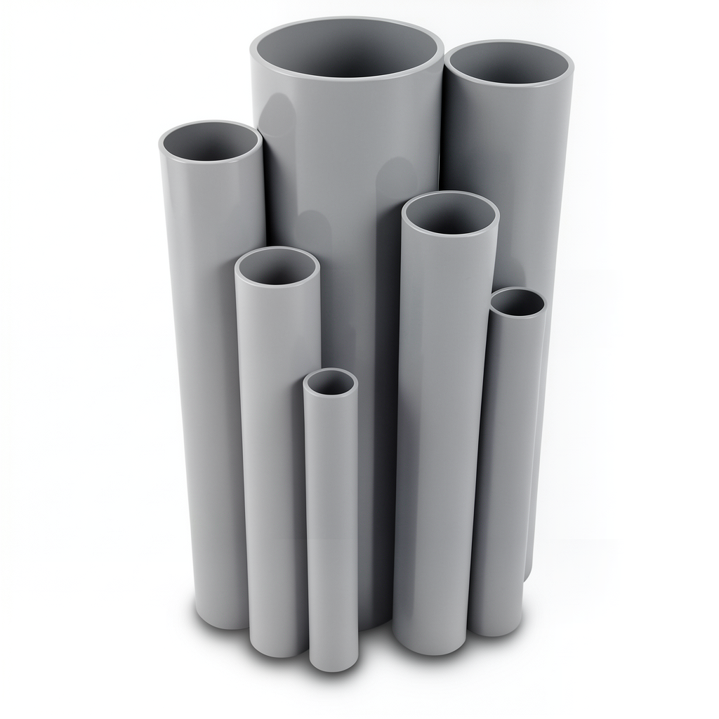UPVC Pipes Nominal Pressure 6/20 Bar Outside Diameter 225 mm Thickness 5.6 mm Gray