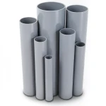 مواسير UPVC ضغط اسمي 10/20 بار قطر خارجي 225 مم سمك 10.8 مم لون رمادي
