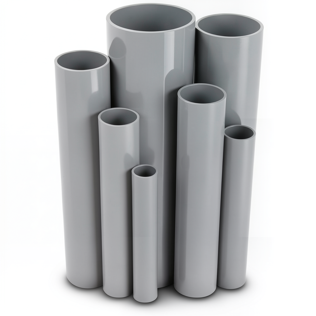 مواسير UPVC ضغط 6/20 بار قطر خارجي 315 مم سمك 9.2 مم لون رمادي