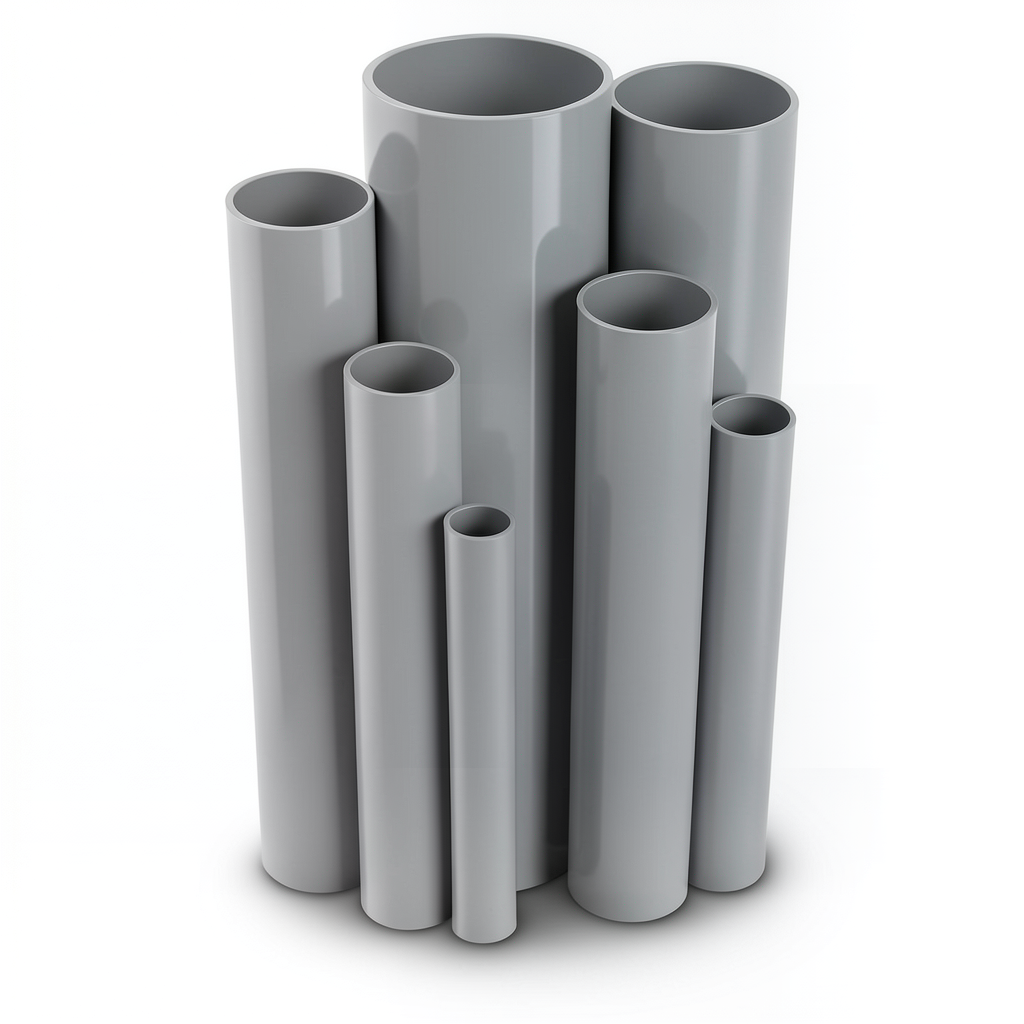 UPVC Pipes Nominal Pressure 16/20 Bar Outside Diameter 225 mm Thickness 16.7 mm Gray