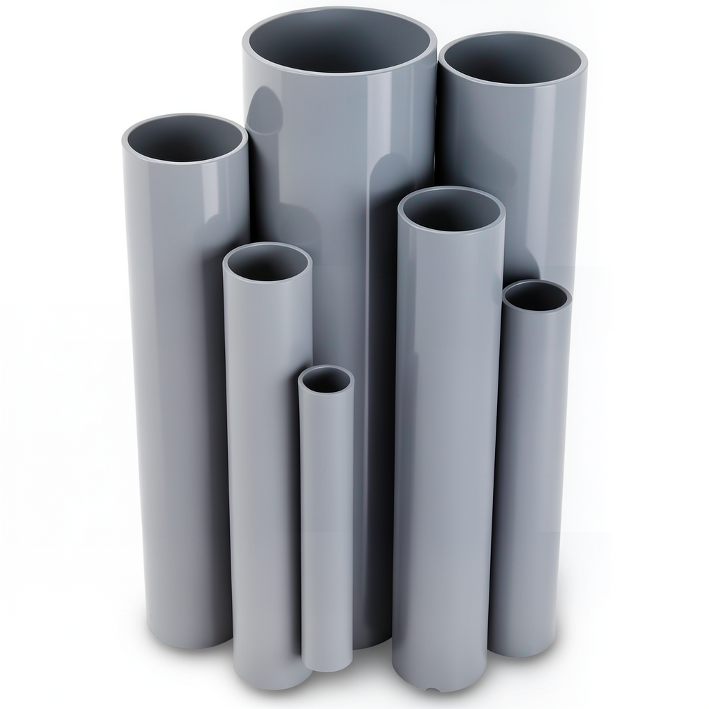 UPVC Pipes Nominal Pressure 6/20 Bar Outside Diameter 250 mm Thickness 7.3 mm Gray