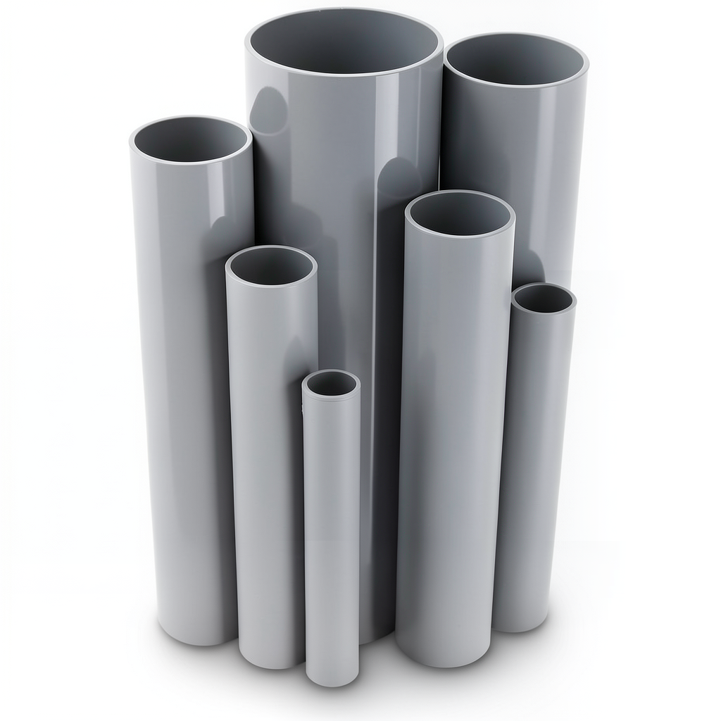 مواسير UPVC ضغط 16/20 بار، قطر خارجي 315 مم، سمك 23.4 مم، لون رمادي