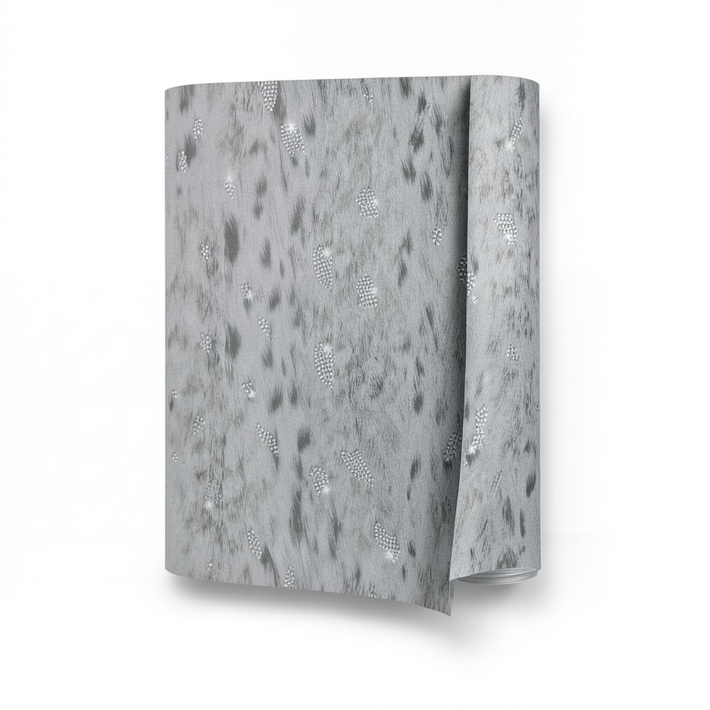 Italian Wallpaper Patterned Design Gray Color, Size 10mx0.70m, Model 14129