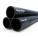 مواسير HDPE نيبروبلاست PE 100 ضغط 20 بار قطر خارجي 140 مم سمك 15.7 مم لون اسود