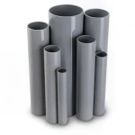 مواسير UPVC ضغط اسمي 10/20 بار قطر خارجي 250 مم سمك 11.9 مم لون رمادي
