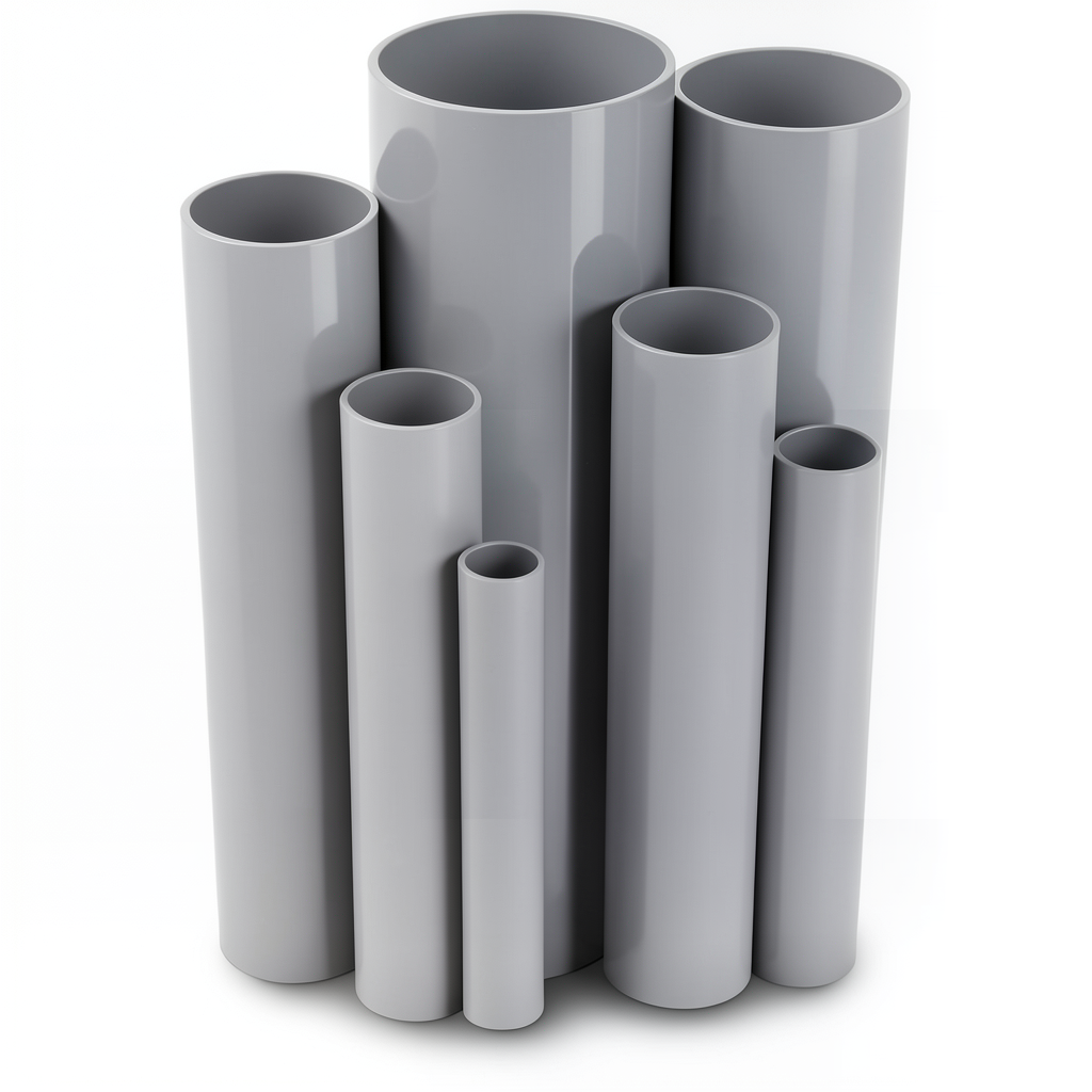 UPVC Pipes Nominal Pressure 10/20 Bar Outside Diameter 280 mm Thickness 13.4 mm Gray