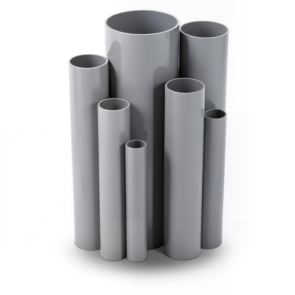 مواسير UPVC ضغط اسمي 16/20 بار قطر خارجي 280 مم سمك 20.8 مم لون رمادي