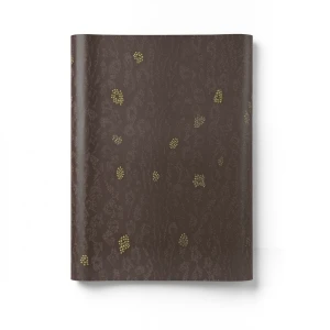 Italian Wallpaper Dark Brown Patterned Design 10mx0.70m
