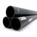 مواسير HDPE نيبروبلاست PE 100 ضغط 20 بار قطر خارجي 200 مم سمك 22.4 مم لون اسود