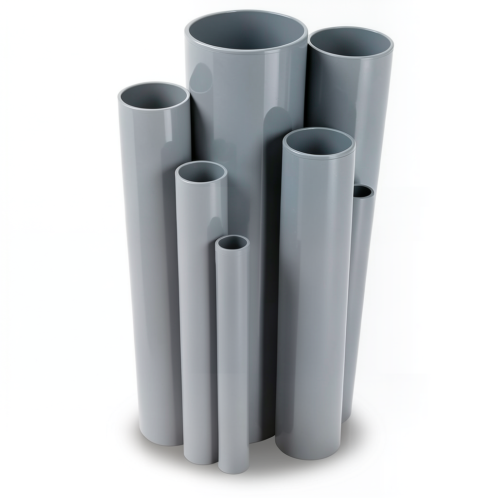 UPVC Pipes Nominal Pressure 6/20 Bar Outside Diameter 225 mm Thickness 5.6 mm Gray
