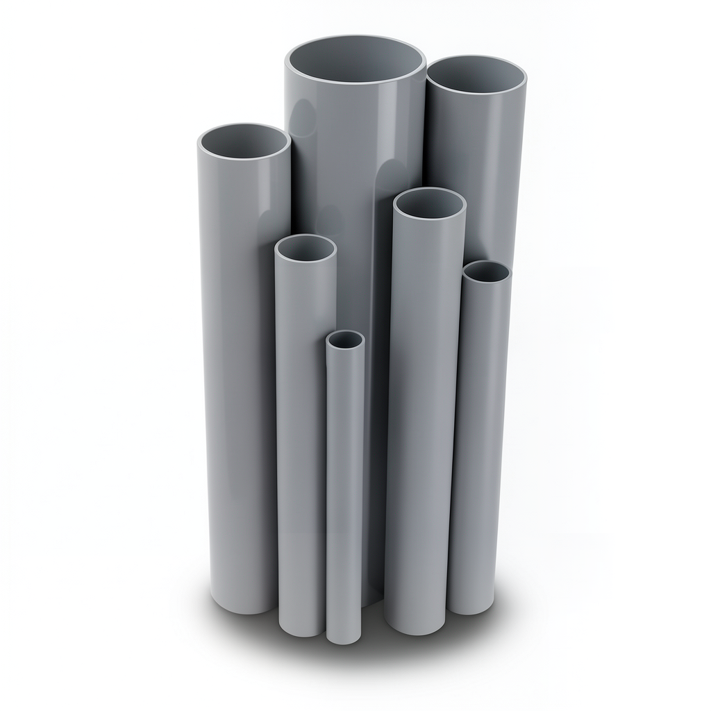 UPVC Pipes Nominal Pressure 10/20 Bar Outside Diameter 250 mm Thickness 11.9 mm Gray