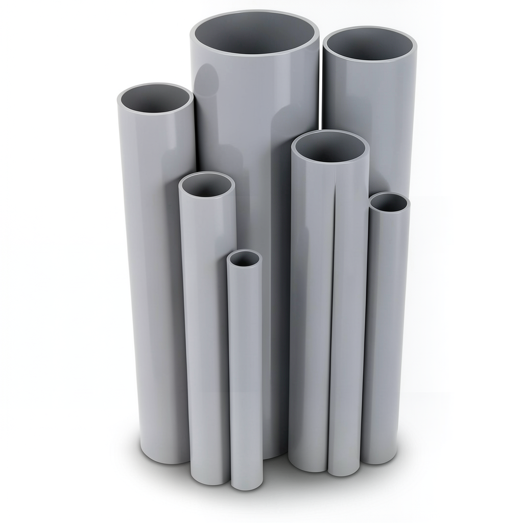 UPVC Pipes Nominal Pressure 6/20 Bar Outside Diameter 280 mm Thickness 8.2 mm Gray