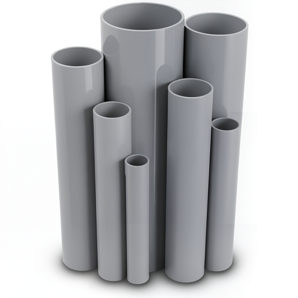 مواسير UPVC ضغط 6/20 بار قطر خارجي 315 مم سمك 9.2 مم لون رمادي