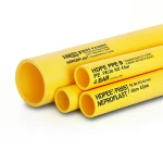HDPE Pipes PE 80 Pressure 4 Bar Outside Diameter 400 mm Thickness 12.3 mm Yellow | NEPROPLAST
