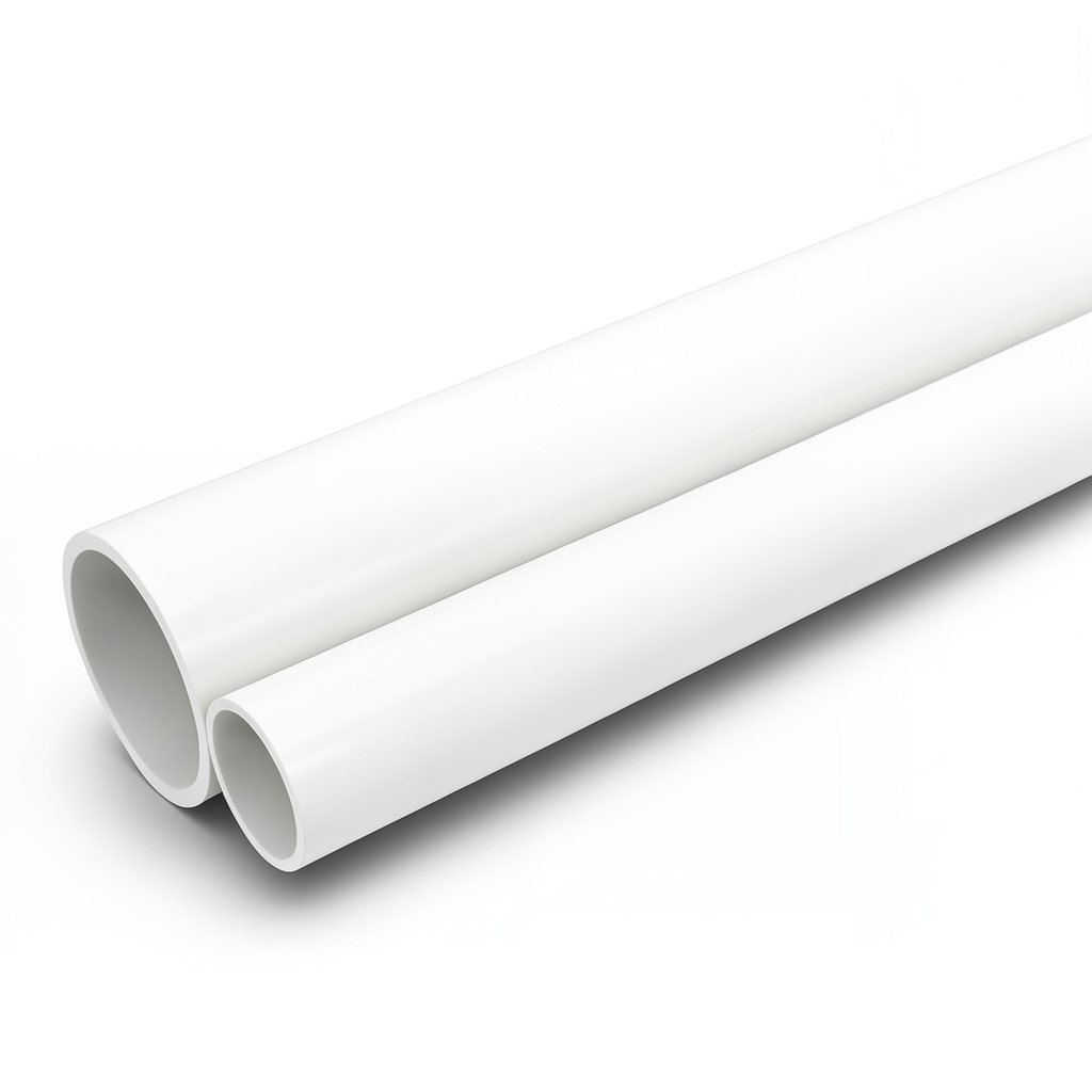 مواسير UPVC جدول 40 مقاس ½ 1 إنش سمك 3.68 مم لون أبيض