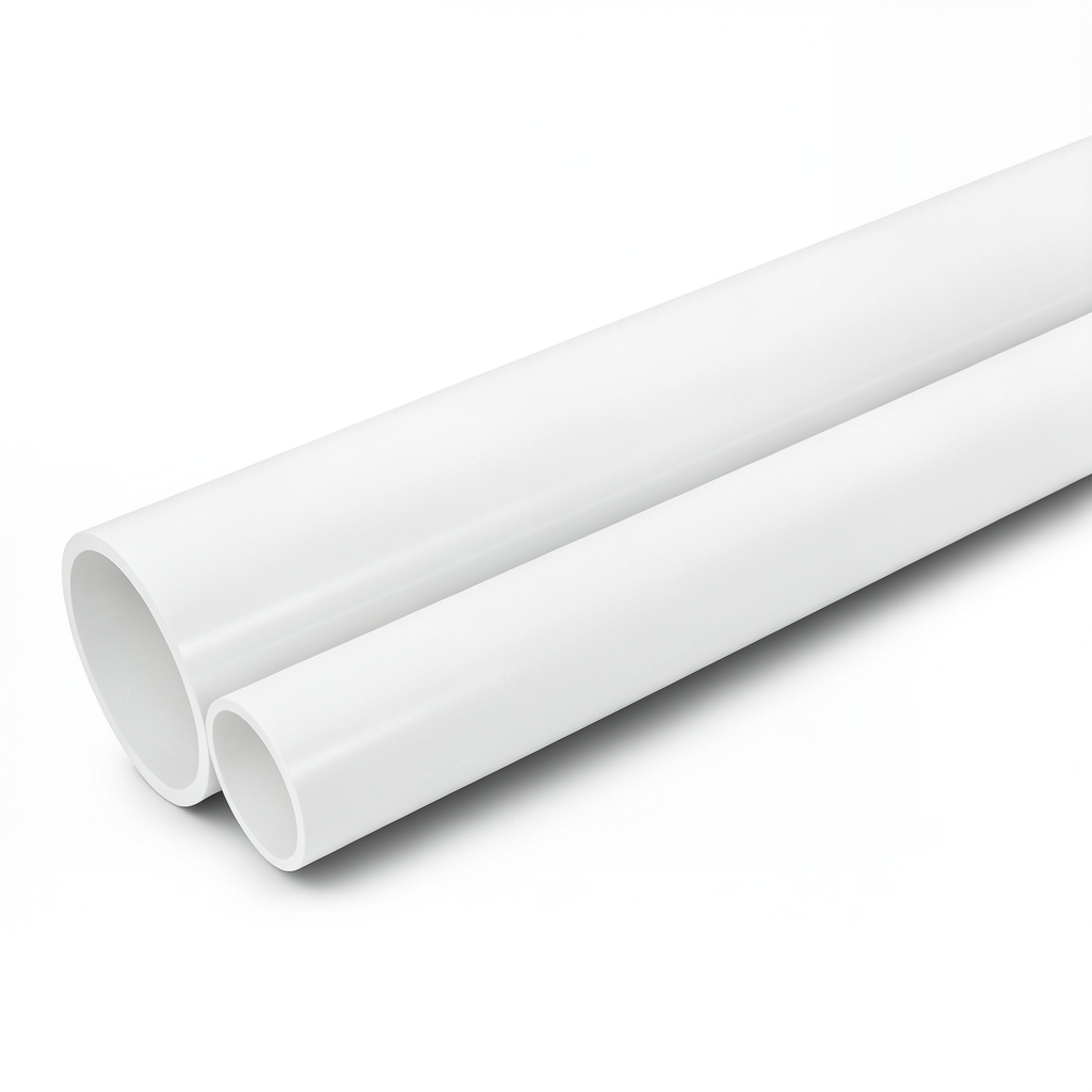 أنابيب UPVC جدول 40 مقاس 4 إنش سمك 6.02 مم لون أبيض