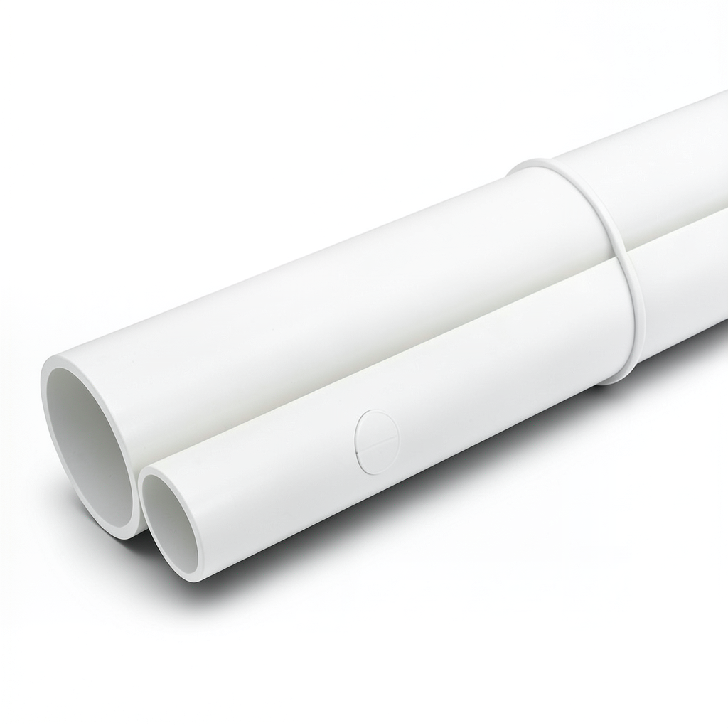 أنابيب UPVC جدول 40 مقاس 8 إنش سمك 8.18 مم لون أبيض