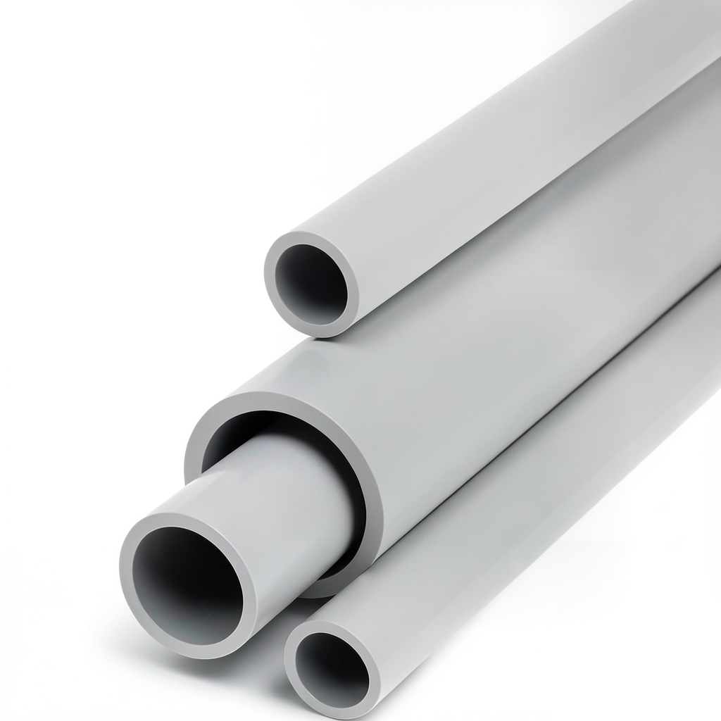 مواسير UPVC 3P Brand جدول 40 مقاس ¾ إنش سمك 2.87 مم لون رمادي فاتح