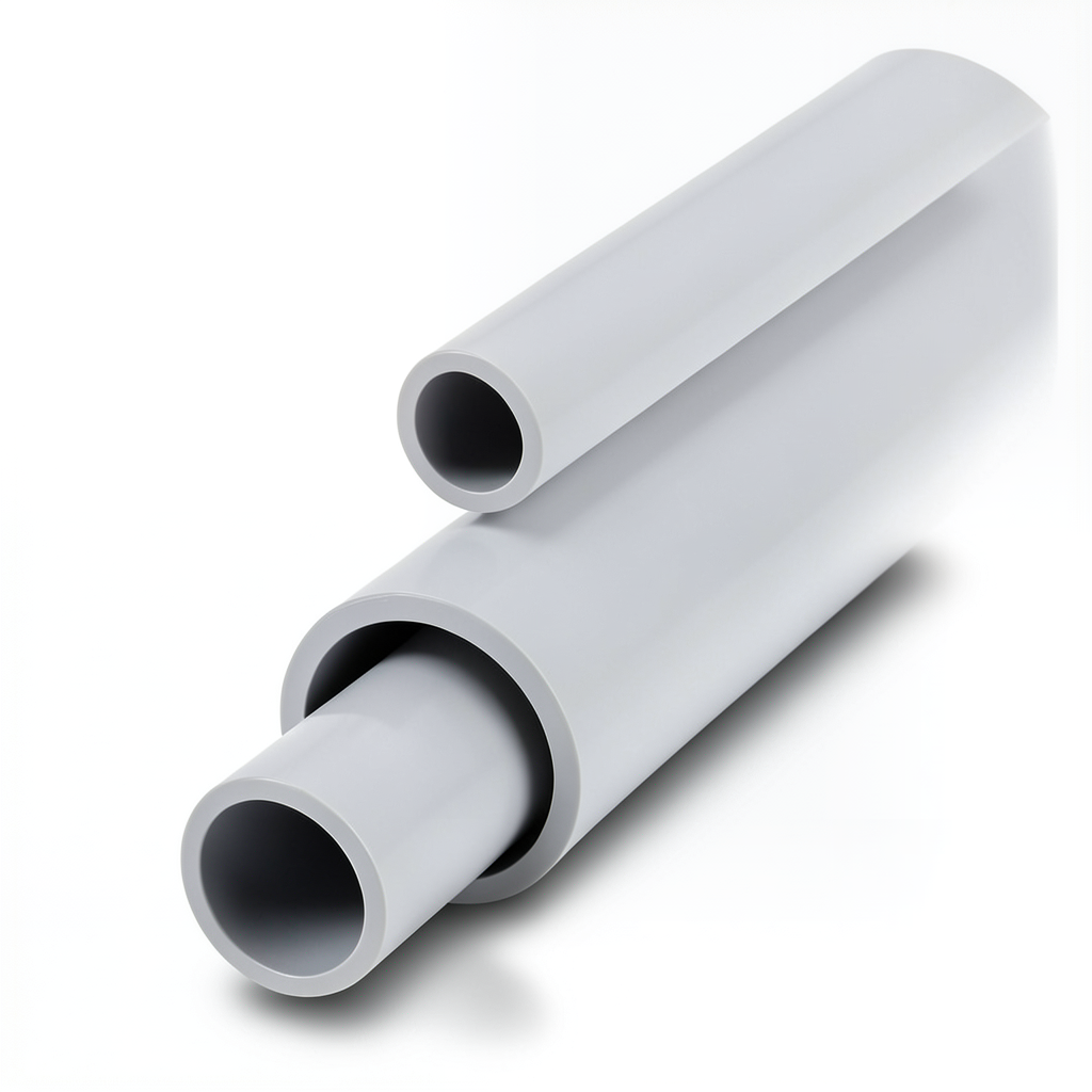 مواسير UPVC جدول 40 مقاس ¼ 1 إنش سمك 3.56 مم لون رمادي فاتح