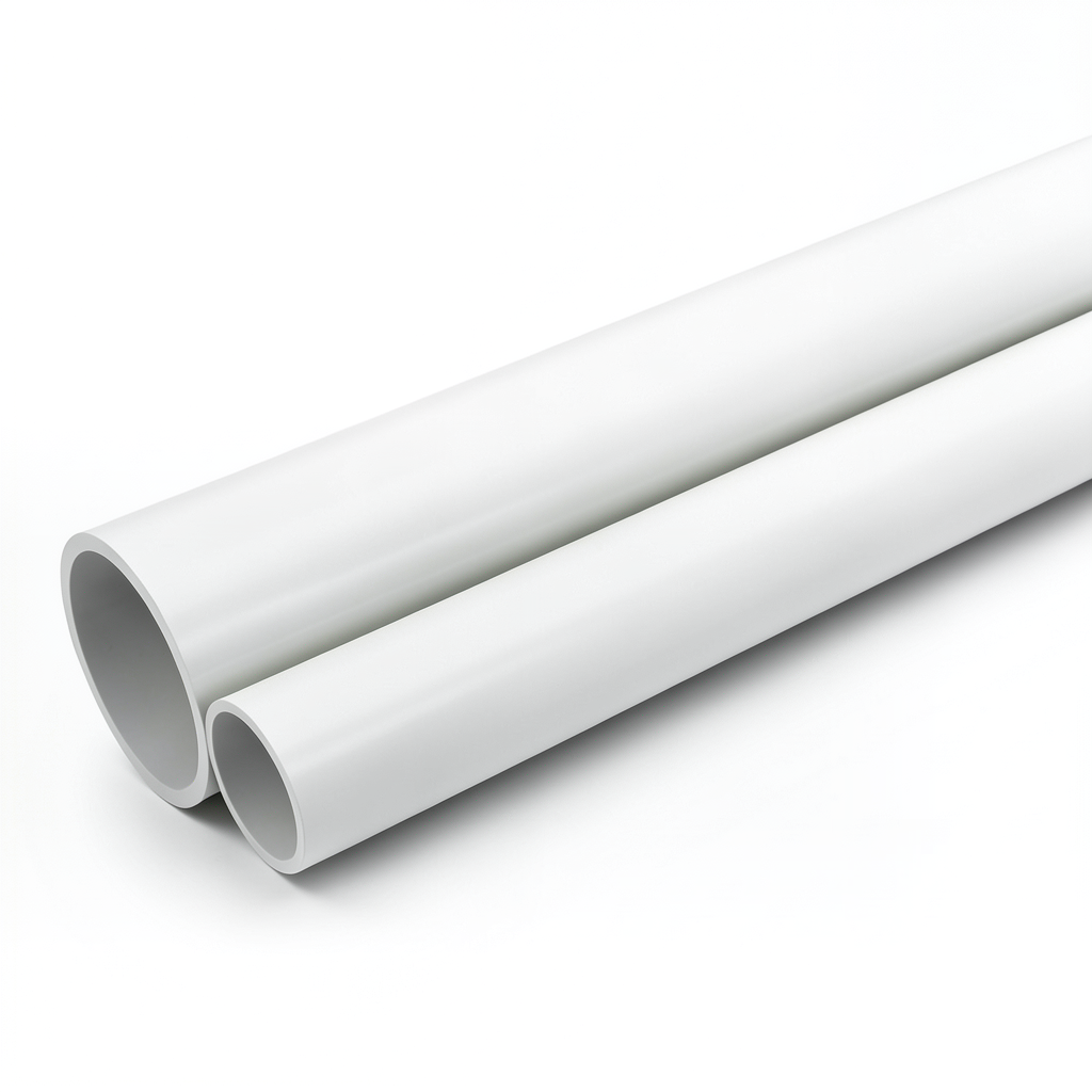 أنابيب UPVC جدول 40 مقاس 8 إنش سمك 8.18 مم لون أبيض
