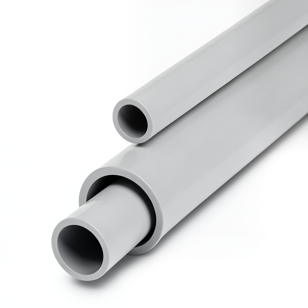 مواسير UPVC جدول 40 مقاس 2 إنش سمك 3.91 مم لون رمادي فاتح