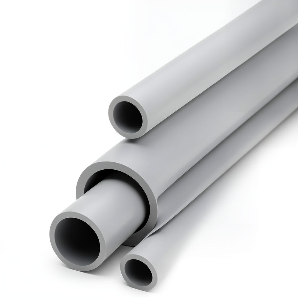 مواسير UPVC جدول 40 مقاس ½ إنش سمك 2.77 مم لون رمادي فاتح