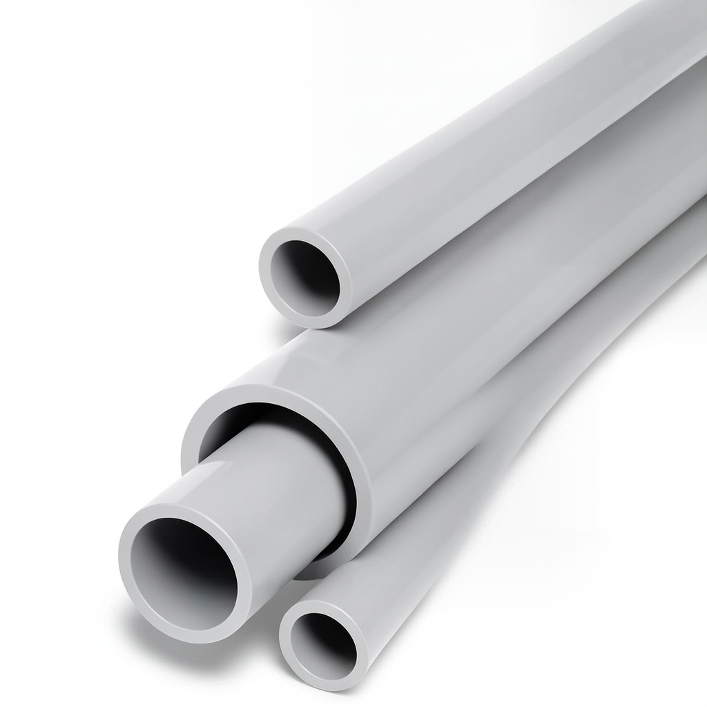 مواسير UPVC جدول 40 مقاس 3 إنش سمك 5.49 مم لون رمادي فاتح