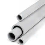 مواسير UPVC جدول 40 مقاس 1 إنش سمك 3.38 مم لون رمادي فاتح