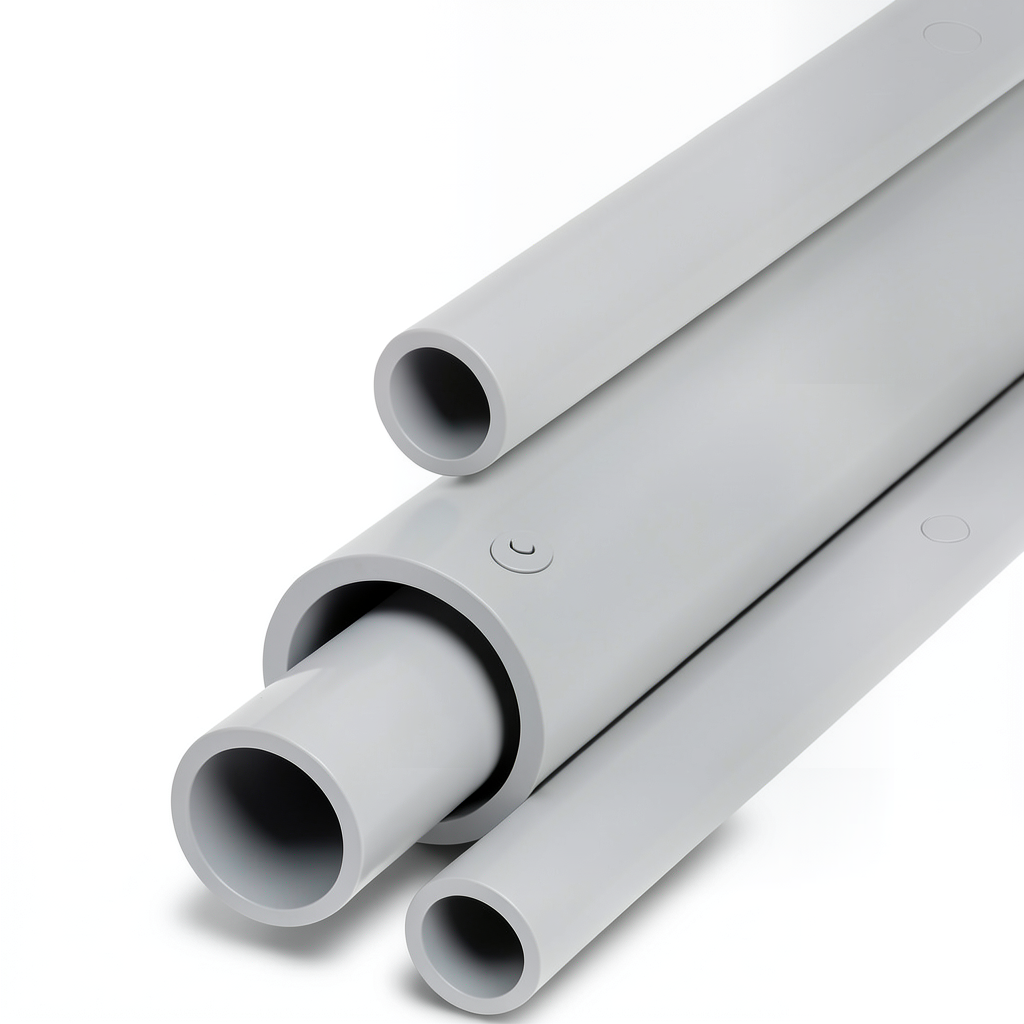 مواسير UPVC جدول 40 مقاس 4 إنش سمك 6.02 مم لون رمادي فاتح