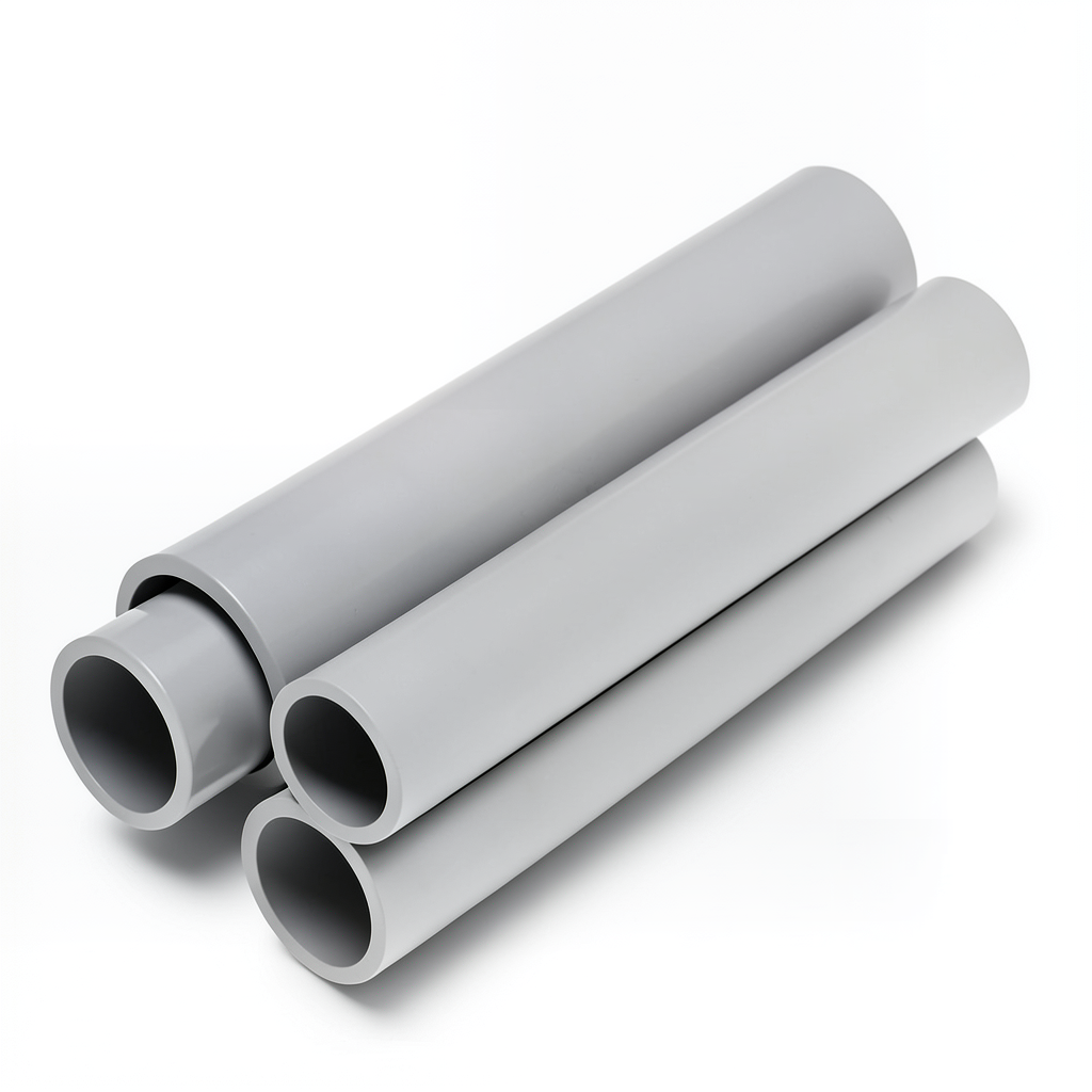 مواسير UPVC جدول 40 مقاس 6 إنش سمك 7.11 مم لون رمادي فاتح