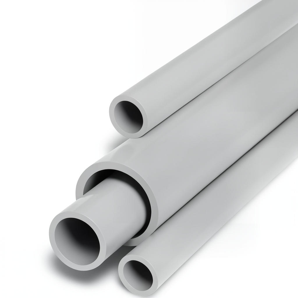 UPVC Pipes Schedule 40 Size 2 Inch Thickness 3.91 mm Light Gray
