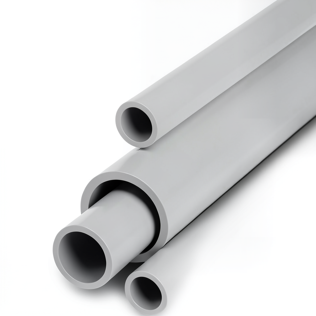 UPVC Pipes Schedule 40 Size 2 ½ Inch Thickness 5.16 mm Light Gray