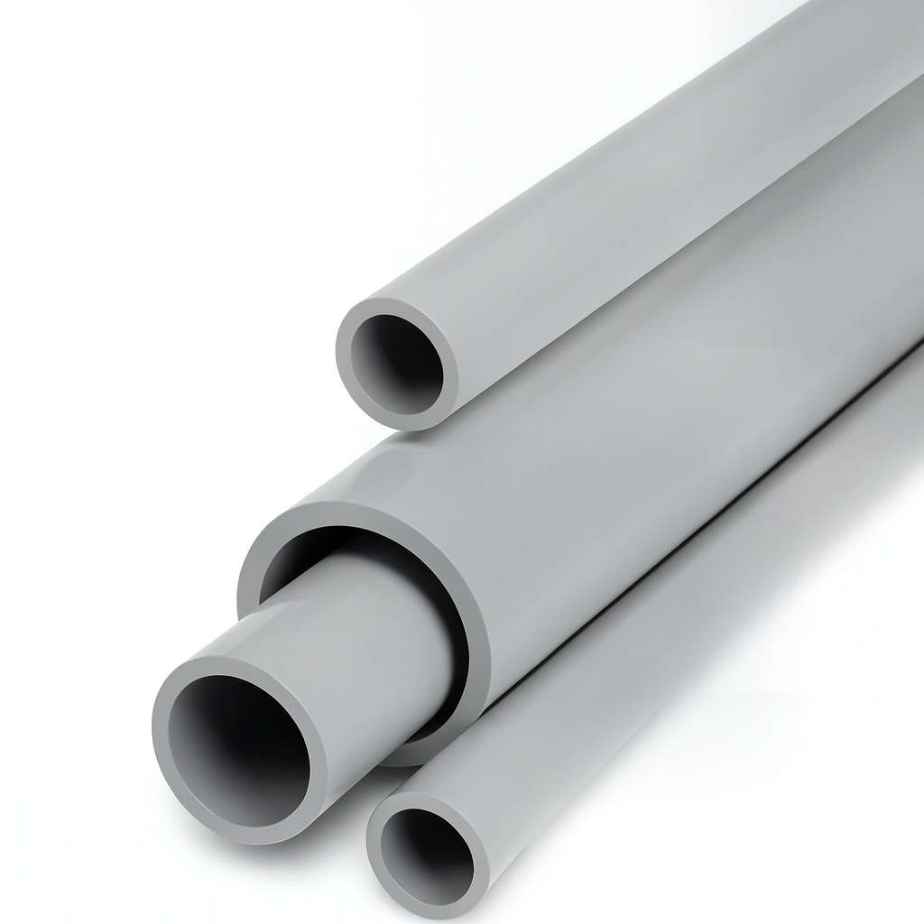 UPVC Pipes Schedule 80 Size ½ Inch Thickness 3.73 mm Light Gray