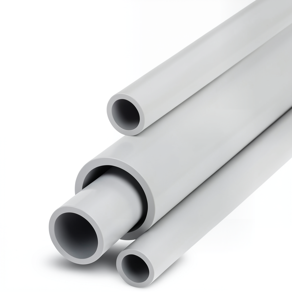 أنابيب UPVC 3P جدول 80 مقاس ¾ إنش سمك 3.91 مم لون رمادي فاتح
