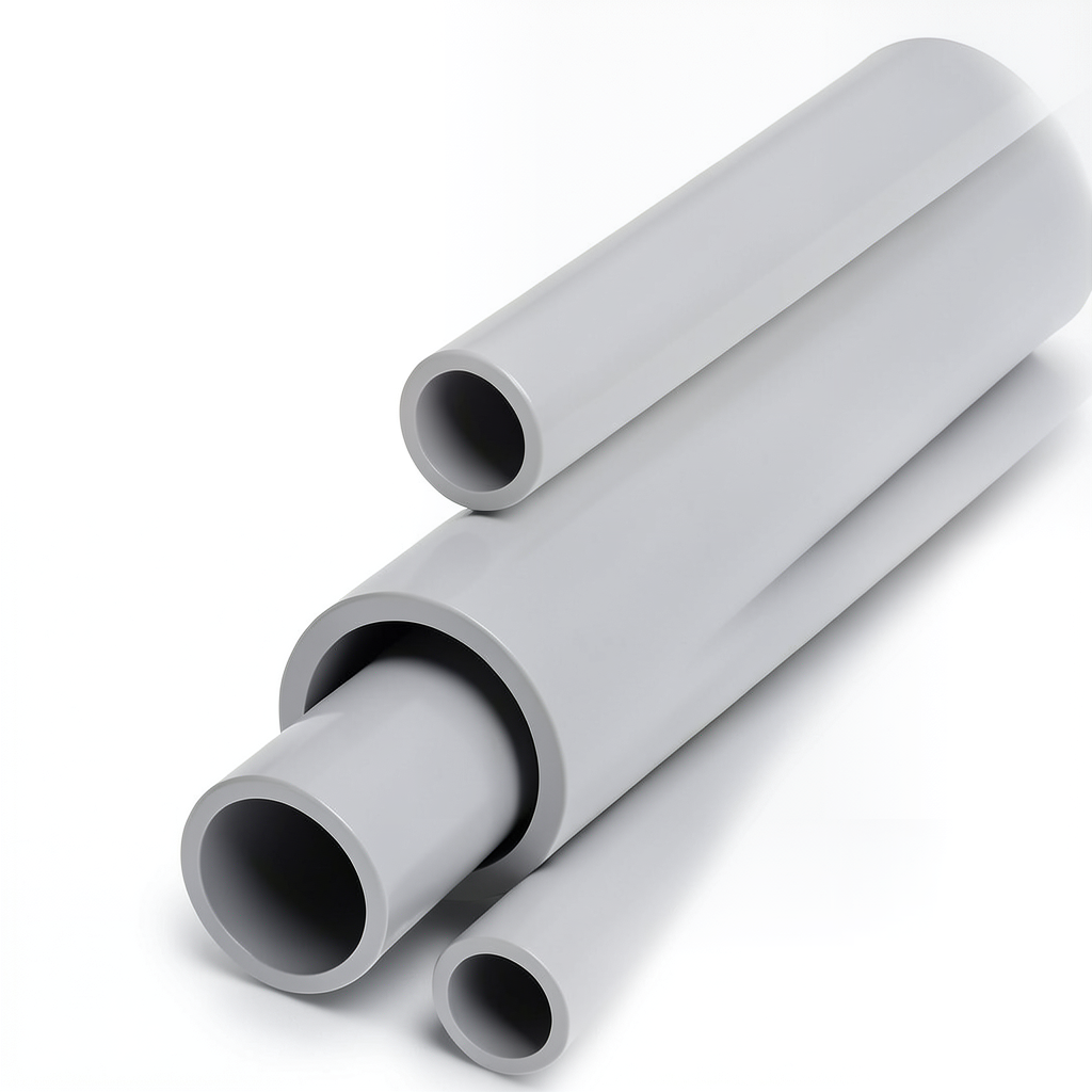 مواسير UPVC جدول 40 مقاس 4 إنش سمك 6.02 مم لون رمادي فاتح