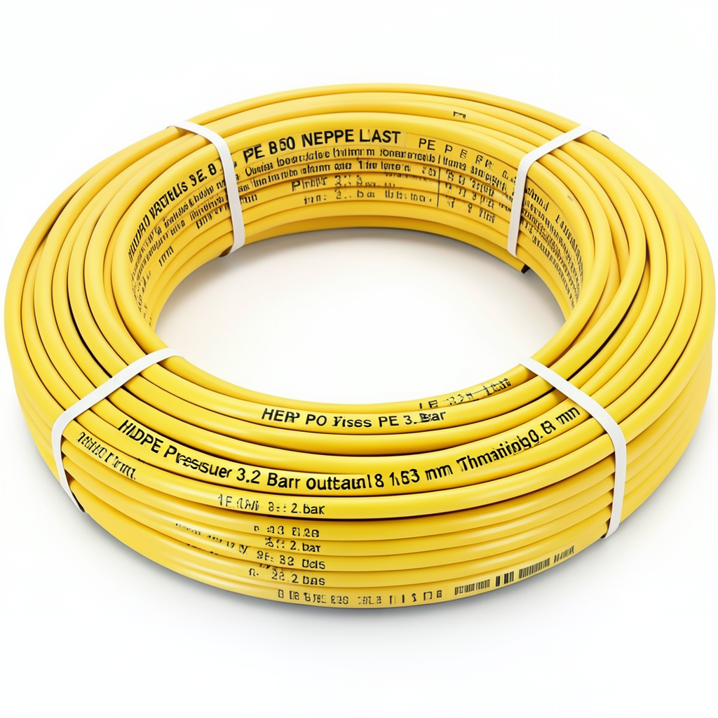 HDPE Pipes PE 80 Pressure 3.2 Bar Outside Diameter 63 mm Thickness 1.8 mm Yellow | NEPROPLAST